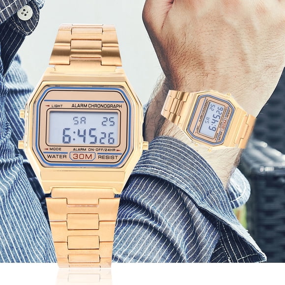 Reloj electrónico, reloj de pulsera digital con luz de fondo LED, el mejor de su clase