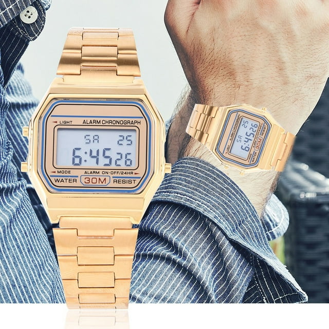 Reloj electrónico, reloj de pulsera digital con luz de fondo LED, el mejor de su clase