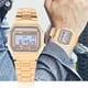 thumbnail image 3 of Reloj de pulsera rectangular con correa de acero inoxidable electrónico con luz trasera LED digital (dorado), 3 of 8