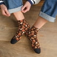 thumbnail image 3 of Fuzoiu Christmas Gingerbread Cookies Print Adult Socks, Crew Moisture-wicking Socks, Unisex Cushion Crew Socks,Casual Sports Ankle Socks, 3 of 7