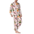 thumbnail image 2 of Naloa Cartoon Halloween Men’s Pajamas Set - Long Sleeve Button Down Sleep Shirt and Pajama Bottoms Sleepwear Set-Medium, 2 of 7