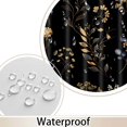 thumbnail image 3 of Vintage Boho Floral Shower Curtain with Hooks, Black & Gold Floral Bathroom Curtain, Waterproof Farmhouse Decor, 3 of 8