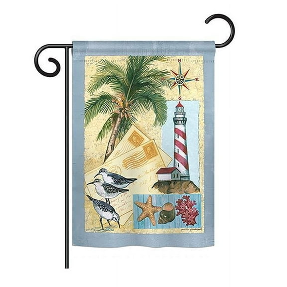 Breeze Decor BD-NA-G-107052-IP-BO-DS02-US Lighthouse Letters Coastal - Everyday Nautical Impressions Decorative Vertical Garden Flag - 13 x 18.5 in.