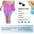 thumbnail image 7 of Disketp Pink Purple Glitter Women Swimsuit Cover Up Short Chiffon Summer Beach Sarong Bikini Wrap Skirt Bathing Suit, 7 of 7
