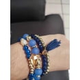 thumbnail image 5 of Set de 4 pulseras elasticas Maria Almudena color azul cielo varios modelos, 5 of 5
