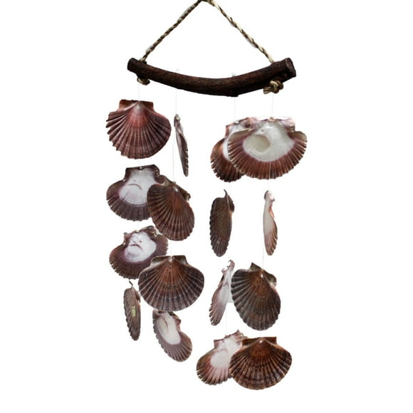 US Shell Flat Windchime with Vibrant Colored Sea Shells