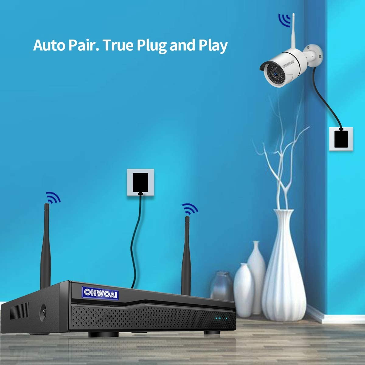 ohwoai security camera system wireless