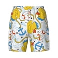 thumbnail image 4 of Lsque Mens Swim Trunks Ducks and Anchors Pattern - Bathing Suit Compression Liner - Beach Swim Shorts Swimwear - (S-3XL) - Stretch Quick Dry -3X-Large, 4 of 9