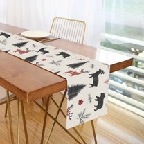 Yayeee Table Runner 70 inches Long Home Kitchen Dinning Party Decoration, Christmas Plaid Deer