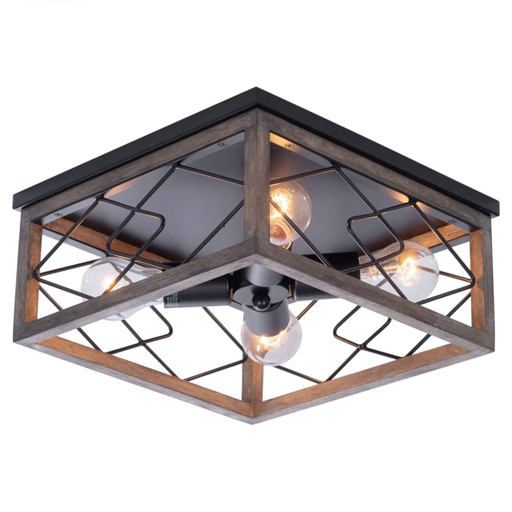 Details about   Two Pendant Light Shade Ceiling Industrial Wire Cage Lamp Barn Black hanging 