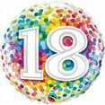 thumbnail image 4 of 18 inch 60 Rainbow Confetti Qualatex Foil Mylar Balloon - Party Supplies Decorations, 4 of 10