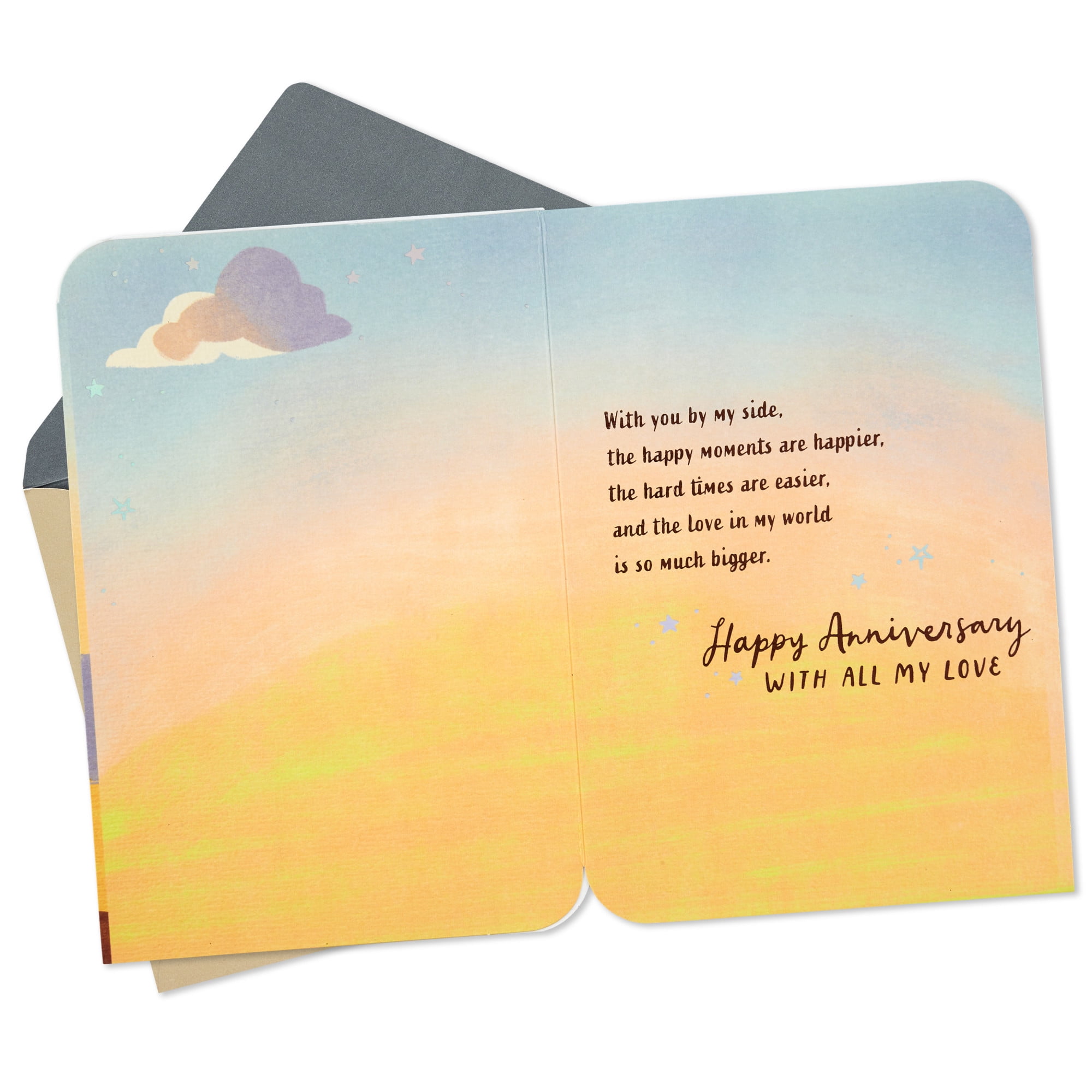 Hallmark Anniversary Card for Him (Happy Moments Are Happier With You)