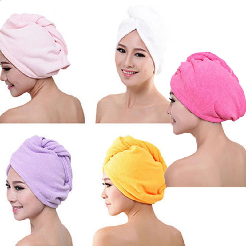 Magic Microfiber Bath Towel Hair Dry Hat Cap Quick Dry Womens Bathrooom Tool HOT