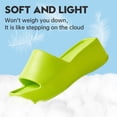 thumbnail image 4 of Stylish Women's Solid Color Sandals, Casual Square Toe High Heel Platform Slides, Comfortable Slip On Slippers, 4 of 6