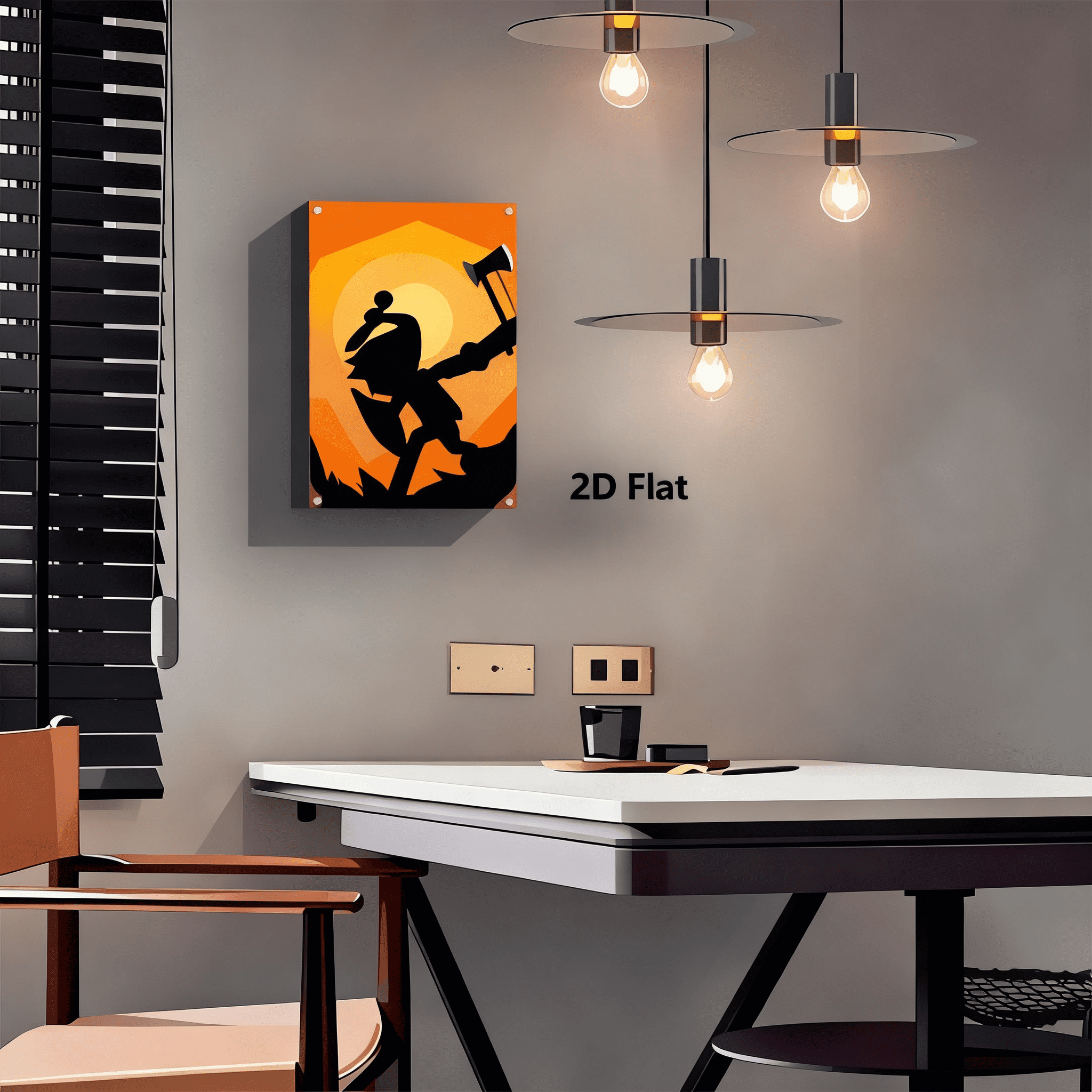 Halloween Link Silhouette Metal Sign 8x12 Inch, Sturdy 2D Flat Plaque, Spooky Wall Decor For Bedroom Bar Home Party, Single Piece
