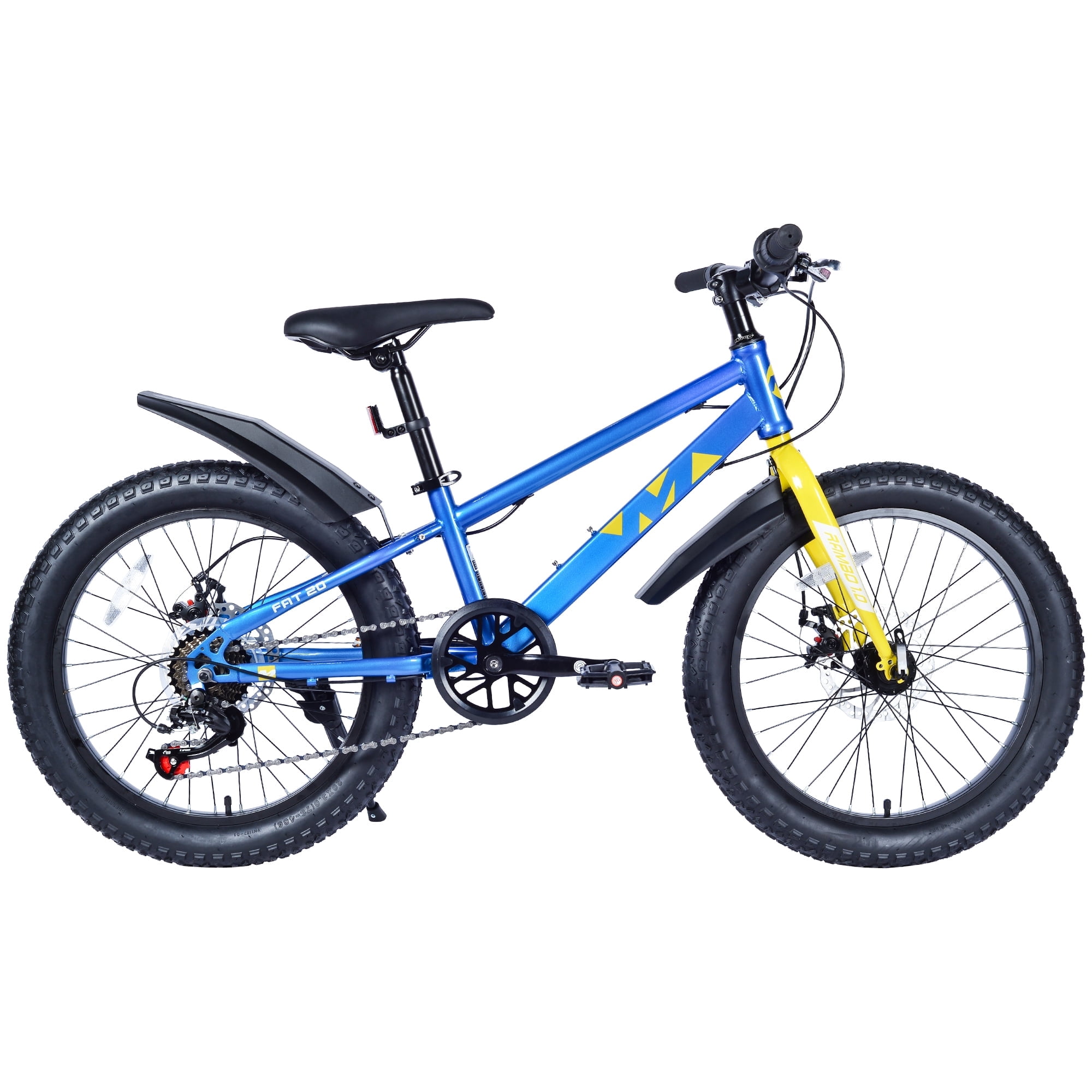 Harmie 20 Inch Mountain Bike Adult Bicycle Steel Frame 7 Speed Disc Brakes City Commuter Outdoor Fitness Bike Blue