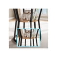 thumbnail image 4 of 42-pulgada round rustic wood estilo rural dining mesa para 4 - 6 people con almacenamiento estante, space-saving para small spaces like apartments, dining & living rooms, 4 of 7