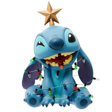 Enesco Disney Showcase Stitch Wrapped in Christmas Lights Figurine