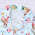 thumbnail image 5 of Fewfanhot Women's Floral Print Satin Pajama Set, Short Sleeve Button Down Top with Shorts, Soft Loungewear for Women Sleepwear, S-2XL, 5 of 9