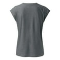 thumbnail image 4 of BKQCNKM Shirts for Women T Shirts for Women Short Sleeves V Neck Plain Color Soft Loose Fitting Summer T Shirts Women Tshirts Shirts for Women, Gray 1 M, 4 of 5