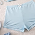 thumbnail image 5 of RYDCOT Women's Gingham Bikini Shorts Set, Halter Boyshort Bikini Two Piece Bathing Suit Shorts Swimsuits for Vacation Light Blue, 5 of 7