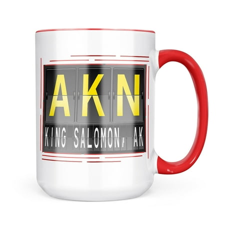 

Neonblond AKN Airport Code for King Salomon AK Mug gift for Coffee Tea lovers