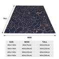 thumbnail image 3 of Fuzoiu Copper-Gold Gloss Outline Flower Print Ultra-Soft Micro Fleece Blanket,All Seasons Flannel Throw, Lightweight Blanket for Bed, Sofa, Couch, Movie Night, Camping, and Travel-40"x30", 3 of 7