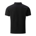 thumbnail image 3 of Polo Tees for Men Short Sleeve Quarter Button Up Tee Shirt Basic Black Mens Golf Shirt, 3 of 5