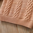 thumbnail image 6 of Toddler Baby Sweater Fall Winter Medium and Large Boys Girls Round Neck Pullover Plush Thickened Sweater New Girls Sweater Knit Pullover Tops Khaki 5-6T, 6 of 9