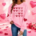 thumbnail image 2 of yievot Women Valentine's Day Sweatshirts Heart Graphic Crew Neck Pullover Long Sleeve Casual Shirts Tops, 2 of 9