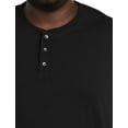 thumbnail image 2 of Harbor Bay by DXL Big and Tall Men's Long-Sleeve Wicking Henley Shirt, Black, 1XL, 2 of 5