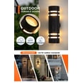 thumbnail image 5 of SEEDIQ Modern Outdoor Wall Lights for Porch 13 inch Black Waterproof Wall Sconce Up Down Cylinder Light for Patio Garden Garage, 5 of 7