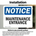 thumbnail image 3 of (2 Pack) Maintenance Entrance OSHA Notice Sign 10 Inch X 7 Inch Vinyl Label Decal Sticker Weather Resistant, UV Protected for Workplace, Business, and Construction Site, Made in the USA, 3 of 7