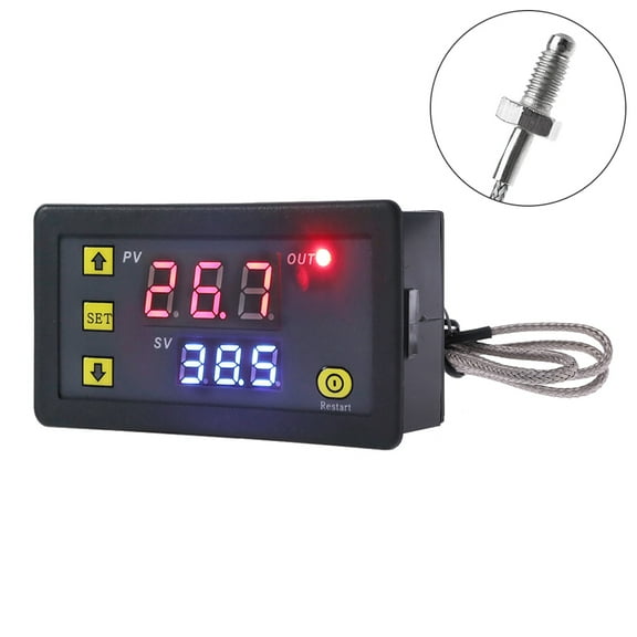 Compact Thermostat Heating Cooling Temperature Controller 12V K Type Thermostat