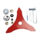 thumbnail image 3 of Cuchillas desbrozadoras de 3 dientes, cuchillas desbrozadoras, accesorios universales engrosados, piezas resistentes para cortacésped, repuestos para césped 15 piezas, 3 of 8