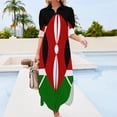 thumbnail image 3 of Kenya Flag T-Shirt - Kenyan Nairobi Sticker Long Sleeved Shirt Dress Woman clothes beach outfits for women, 3 of 6