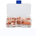 thumbnail image 1 of 200 Pcs Copper Washers Engine Seal Flat Ring Gasket Fastener Metric Sealing Washer Assortment Set, 1 of 4