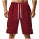 thumbnail image 1 of Hombres Carga Pantalones Cortos con Bolsillos, Color Sólido Casual Gran Bolsillo Botón Cordón Elástico-Cintura Mitad de Carga, 1 of 7