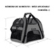 thumbnail image 4 of Transportadora Bloosom  Gris Oscuro Para Perro Gatos Viaje Mascota Bolsa Portátil Gris, 4 of 4