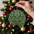 thumbnail image 2 of TiniDecor Brain Christmas Ornament, Funny Holiday Decor, Acrylic, Pine Tree Style, Gift for Thinkers, 2 of 4