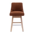 thumbnail image 3 of Costaelm Amélie 26" Upholstered Swivel Counter Height Bar Stool, Rust Orange, 3 of 11