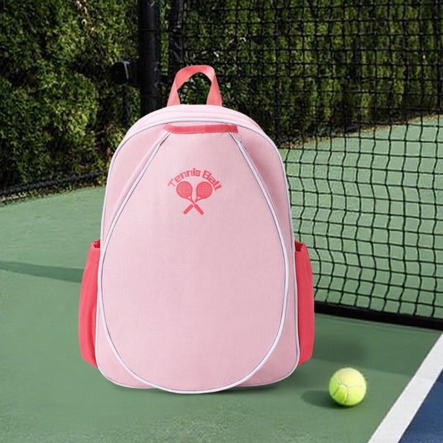 Mochila de tenis con funda para , bolsa de gran capacidad para raquetas, soporte para raquetas de squash y pelotas de pickleball. Rosa