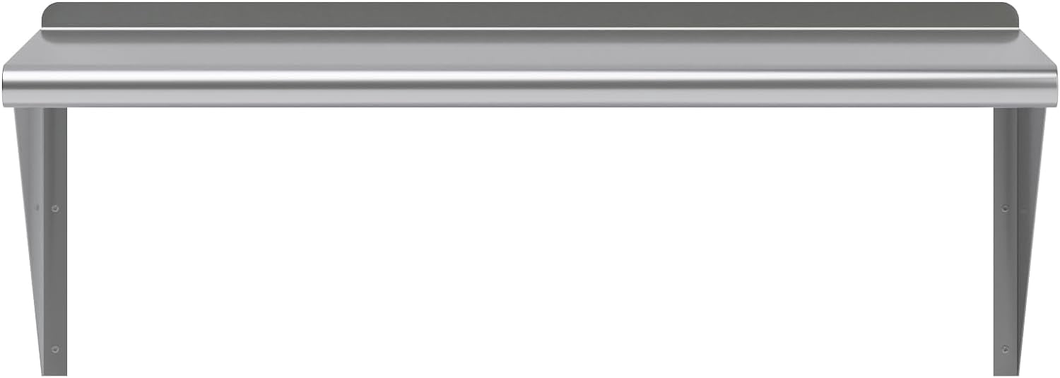 Springg 36" Long X 16" Deep Stainless Steel Wall Shelf | NSF Certified | Appliance & Equipment Metal Shelving | Kitchen, Restaurant, Garage, Laundry, Utility Room