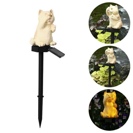 

Solar Powered Garden LED Lights Cat Animal Lawn Ornament Waterproof Lamp
