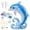 Light Blue, variant on 3D Beaded Animal DIY Kit with Crystal Bead and Pattern Guide for Craft Project and Beadwork Display(Shark)