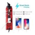 thumbnail image 4 of 200W Car Power Inverter DC 12V to 110V AC Converter with Dual AC Outlets, 4 Quick Charger 2.4A USB Ports and 1 Type C Port Cigarette Lighter Socket Charger Adapter Red, 4 of 4