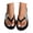 Black, variant on Women's Flat Sandals Summer Beach Thong Flip Flops Footbed Slip on Slides Casual Slippers
