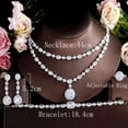 thumbnail image 4 of Sparkly White CZ Multi Layer Costume Necklace Earrings Ring Bracelet Jewelry Set, 4 of 7