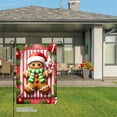 thumbnail image 3 of JOOCAR Gingerbread Man Christmas Garden Flag with Santa Hat and Candy Cane for Winter Christmas Home Outdoor Garden Yard Door Decor 12x18 inch, 3 of 5