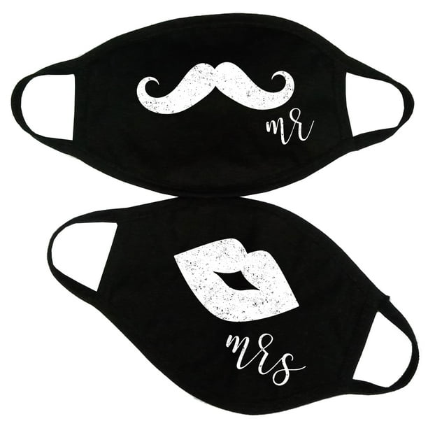 Awkward Styles Matching Couples Face Mask Mr. and Mrs Face Mask Mr